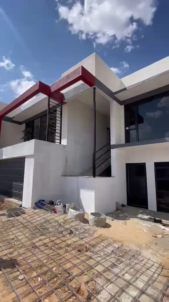 Up close: The front of the house