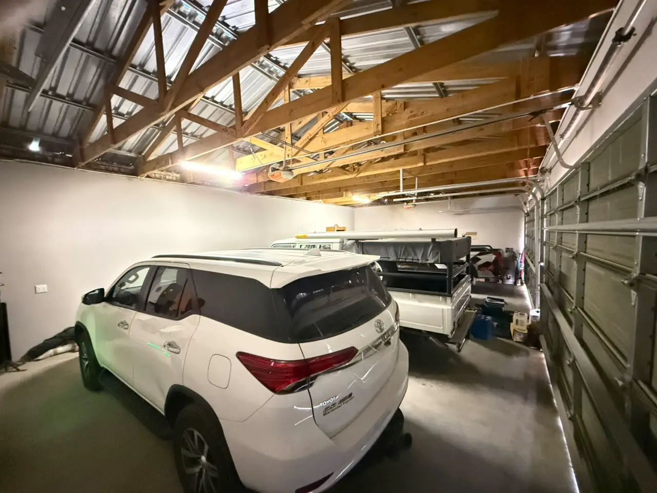 Garages: Inside the quadruple garage