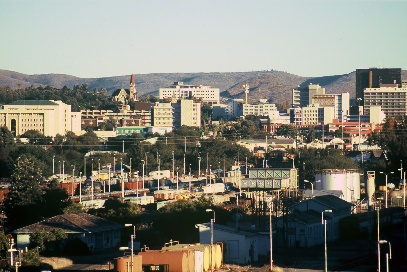 Windhoek skyline with the Christuskirche